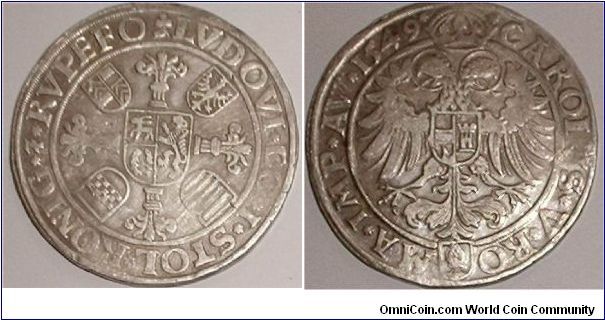 taler from stolberg. ludwig II