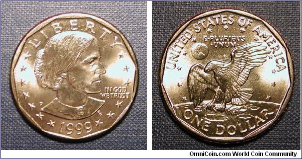 1999 Susan B Anthony Dollar