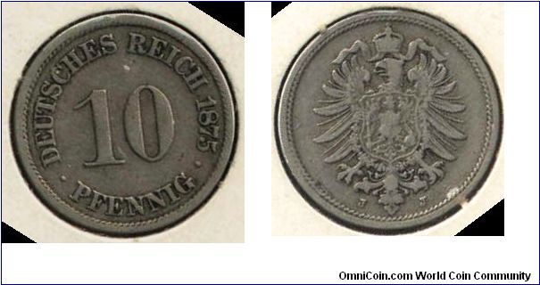 5 Duetch Penning Issued 1875