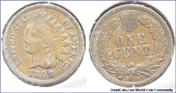 1898 Indian Head Penny (Cent)