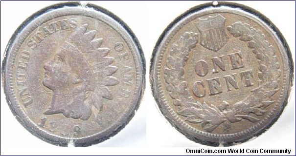 1889 Indian Head Penny (Cent)