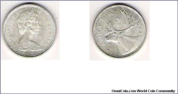 Canada 1968 25c (silver)
