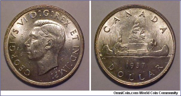 1937 Canada $1 Silver.