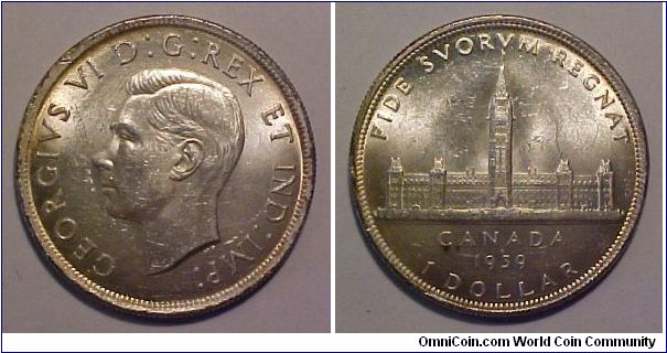 1939 Canada $1 Silver.
