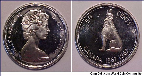 1967 Canada 50 Cents.

Prooflike UNC.