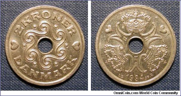 1994 Denmark 2 Kroner