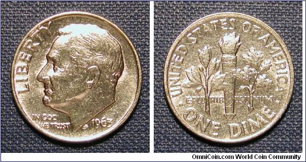 1963 Roosevelt Dime