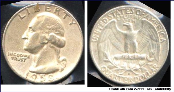 1/4 dollar issued 1958
