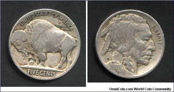 5 Bufflo Cents issued 1917