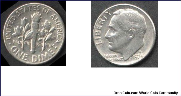 One Dime Issued 1974