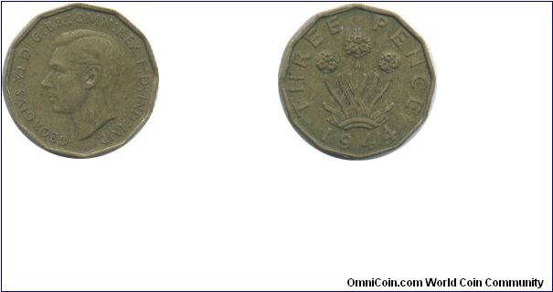 1944 Threepence