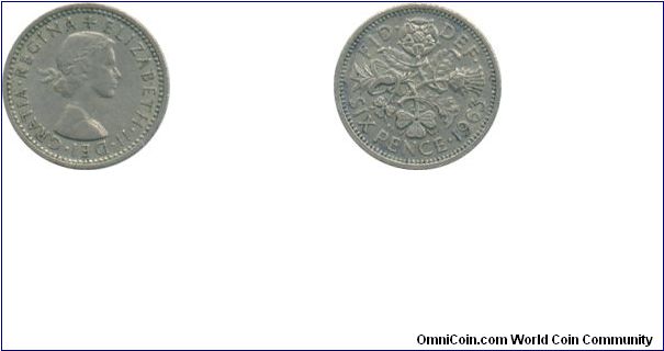 1963 Sixpence