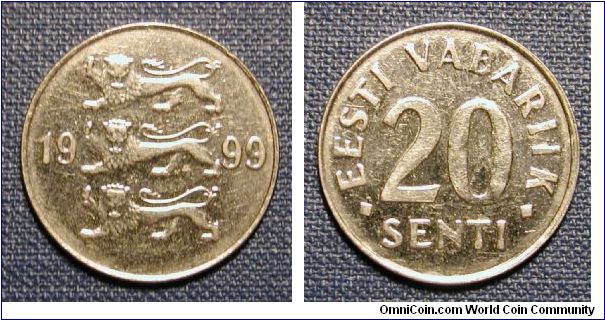 1999 Estonia 20 Senti