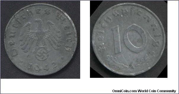10 PENNING FROM 1942 DURING SECOND WORLD WAR