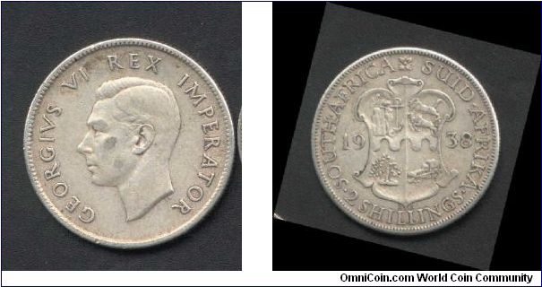 2 shilling issued 1938