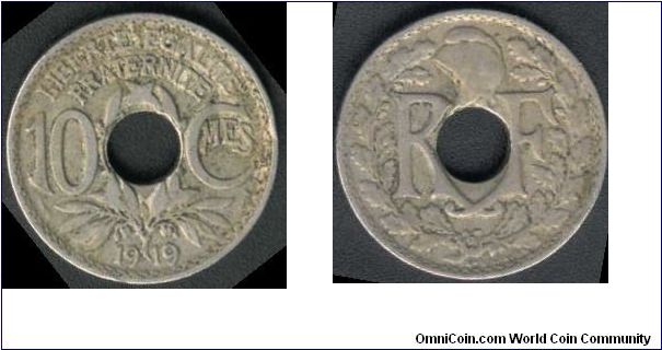 10 centimes issued
1919