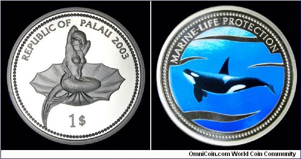 2003 Palau $1 Marine Life Protection Series.