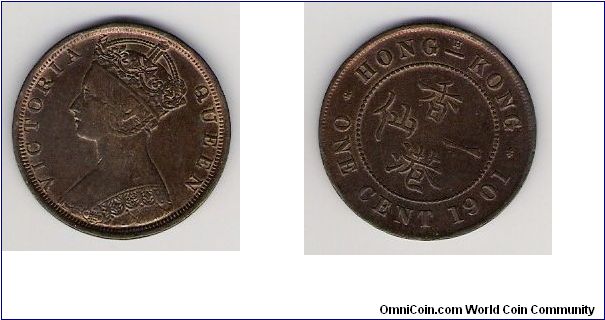 Hong Kong 1901H 1c