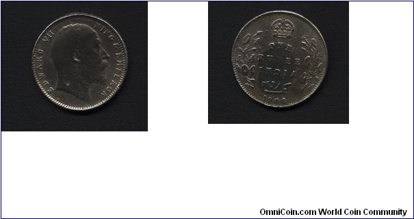 India, 1 Rupee, Edward VII King & Emperor