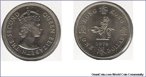 Hong Kong 1974 $1