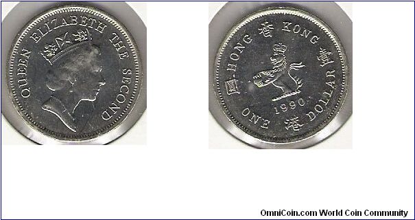 Hong Kong 1990 $1