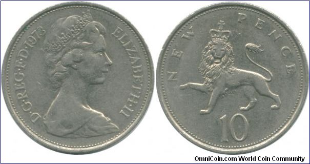 1973 Ten Pence