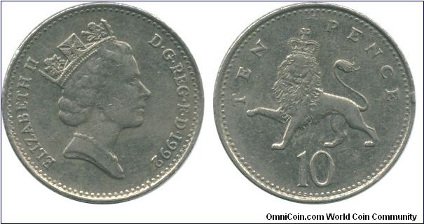 1992 Ten Pence