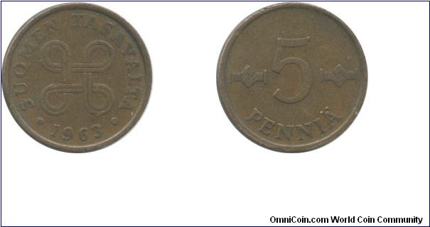 1963 Five Penniä