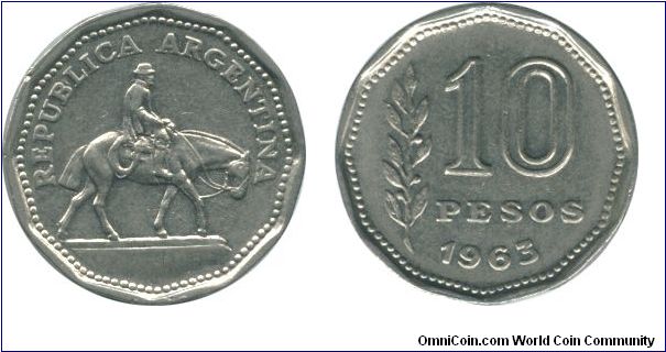 1963 Ten Pesos