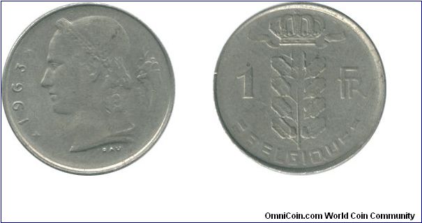 1963 One Franc