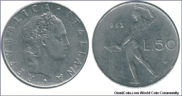 1963 Fifty Lira