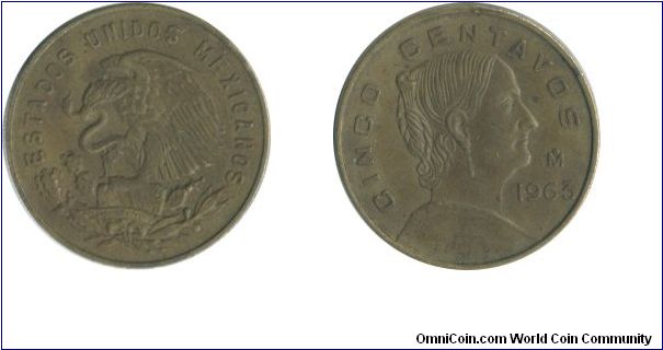 1963Mo Five Centavos