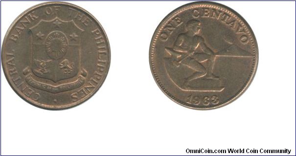 1963 One Centavo