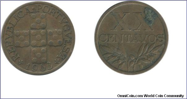 1963 Twenty Centavos