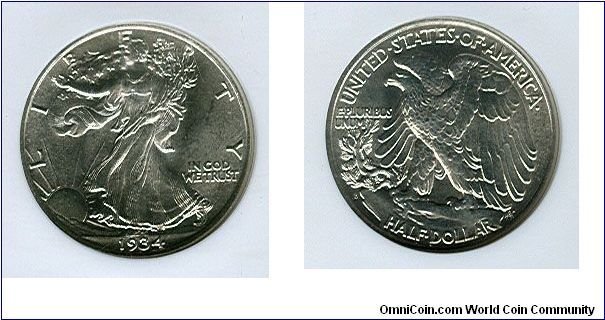 1934-D NGC MS65 Walking Liberty Half