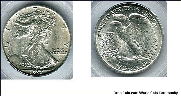 1937 PCGS MS64 Walking Liberty Half