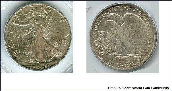 1941-S PCGS MS64 Walking Liberty Half