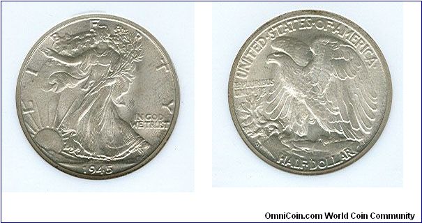 1945-D NGC MS65 Walking Liberty Half