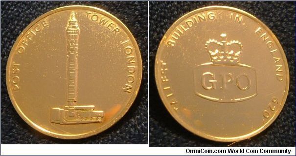 LONDON GENERAL POST OFFICE COMMEMORATIVE GOLD PROOF.IN PERFECT GLITTERING SHOWROOM CONDITION. 
FOR SALE. PLEASE MAKE AN OFFER.