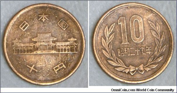 JAPAN 1927 10 YEN CUPROUS NICKEL COIN.IN SHOWROOM CONDITION. FOR SALE. PLEASE MAKE AN OFFER.