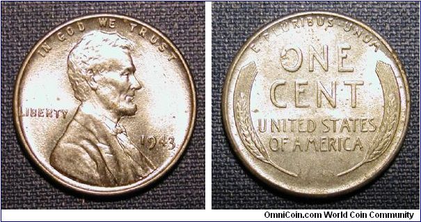 1943 Lincoln Steel Wheat Cent