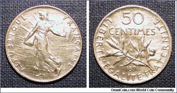 1898 France 50 Centimes