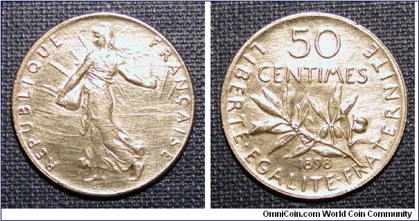 1898 France 50 Centimes