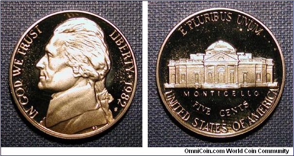 1982-S Jefferson Nickel Proof