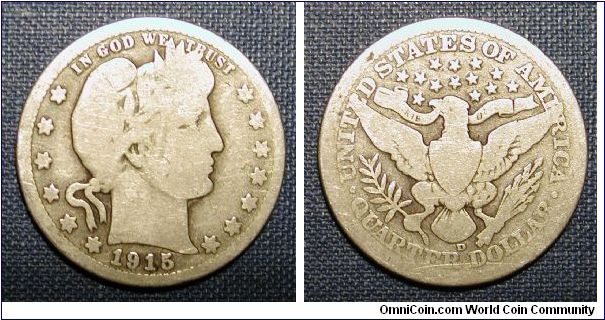 1915-D Barber Quarter