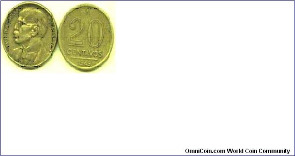 Brazil -20 Centavos - 1945, -46, -47, -48, -49, -50