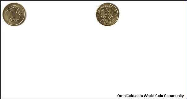 Poland - 1 Grosz - 2001