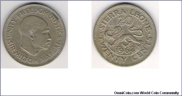 Sierra Leone 1964 20c