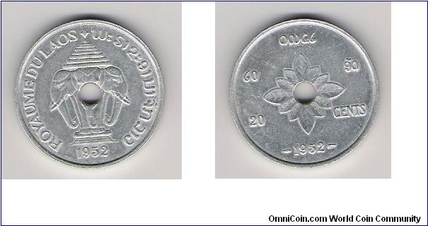 Laos 1952 20c