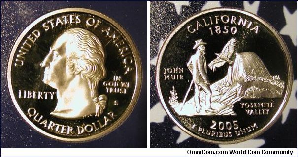 2005-S California State Quarter Proof in Mint Set Packaging.